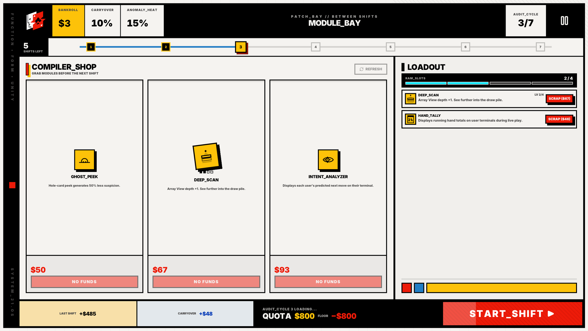 Compiler shop plugin offers between campaign cycles